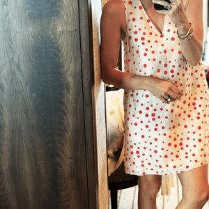 Le V Mod Dress by Buru in flocked polka dot